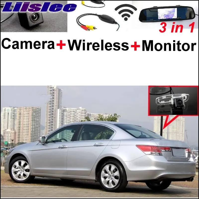 

Liislee 3 in1 Special Rear View Camera Wireless Receiver + Mirror Monitor Easy Parking System For Honda For Accord MK8 2011~2013