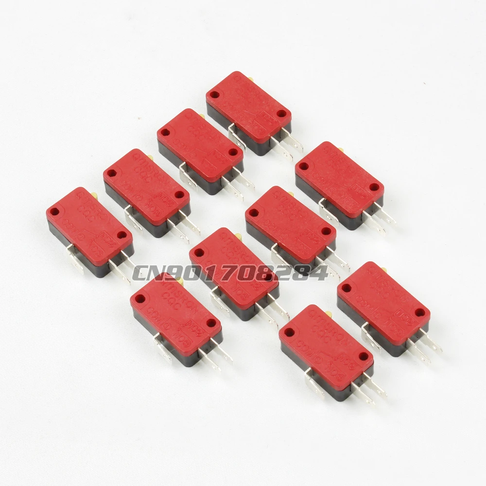 

10x New Red Arcade Replacement Parts LED Push Buttons Micro Switch 4.8mm Terminals For Mame Jamma Games