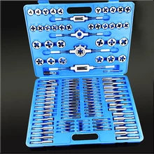 110PCS/Lot Screw Nut Thread Tap& Die Tool Set with Wrench Handle Heavy Duty Hand Tool Kit