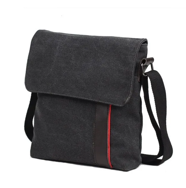 Мужская винтажная Холщовая Сумка через плечо для отдыха, маленькая сумка на плечо в стиле ретро, мужская сумка-мессенджер-JW013