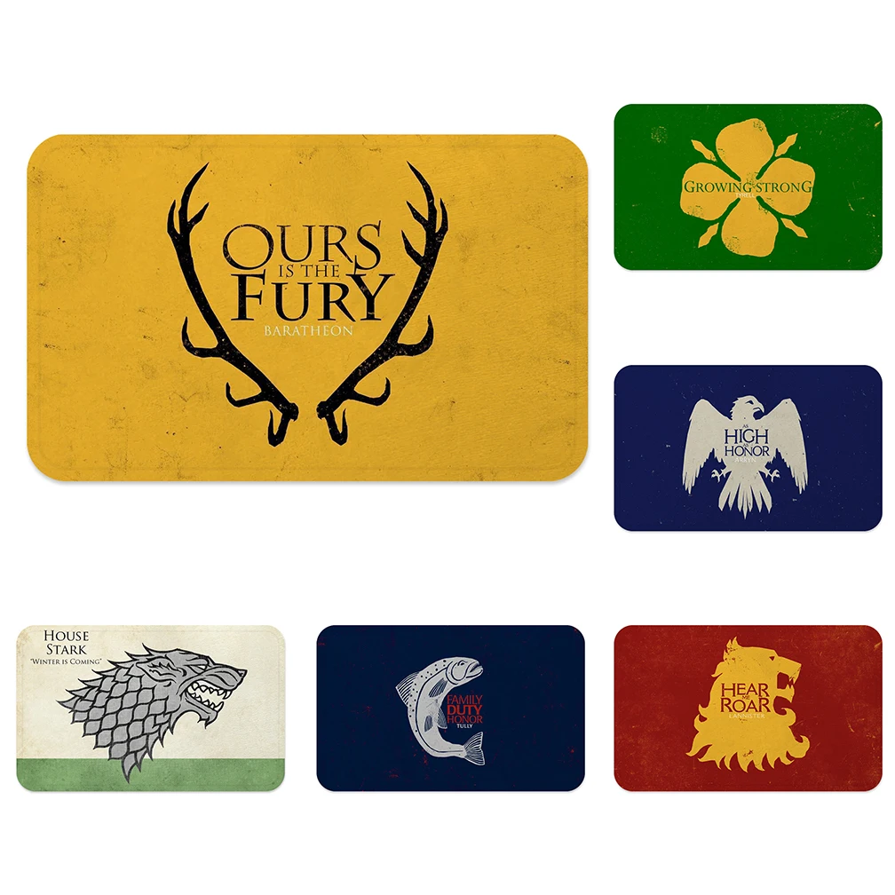 

Game of Thrones Winter is Coming Doormat Bath Kitchen Carpet Decorative Anti-Slip Mats Room Car Floor Bar Rugs Door Home Decor