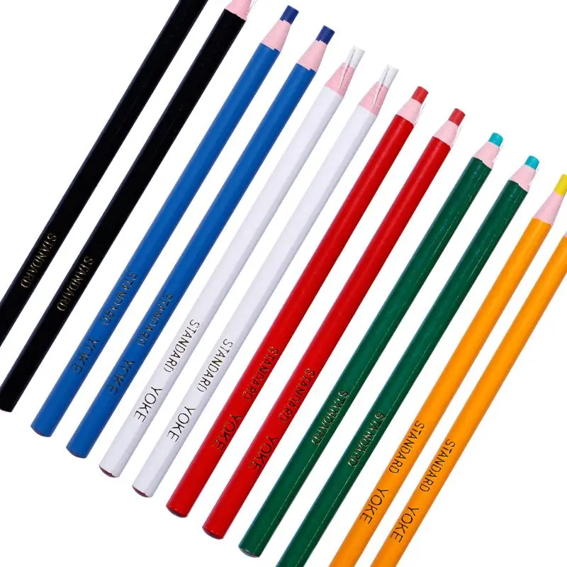 12Pcs Peel Off Marker Grease Pencil Colored Crayon Pen Paper Roll Wax Pencil For Metal Glass Fabric Art Supplies