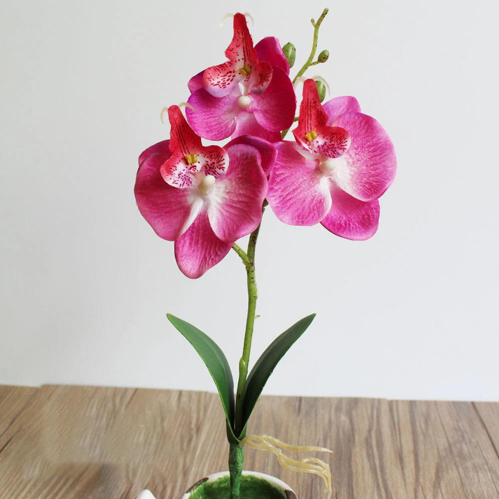 3 Heads Cheap Artificial Orchid Flowers Plant for Garden Decor Fake Plants Bonsai Office Blumen for Wedding Party Home DIY 3 Heads Cheap Artificial Orchid Flowers Plant for Garden Decor Fake Plants Bonsai Office Blumen for Wedding Party Home DIY