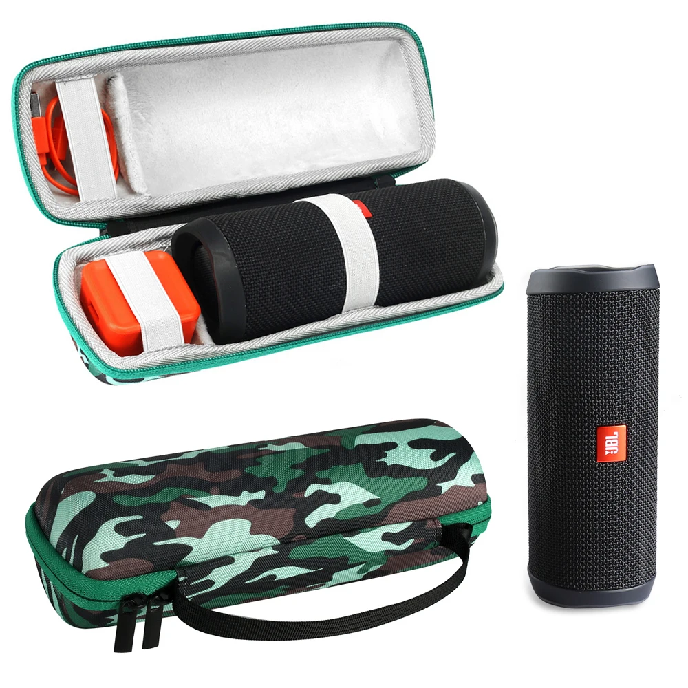 

Hard Travel Carry Column Cases Pouch Bag For JBL Flip 4 Flip 4 Wireless Bluetooth Speaker Extra Space For Plug&Cables Zipper Bag
