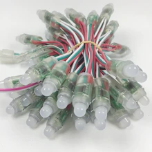 50 шт./лот 12 мм UCS1903 1903 IC RGB длиной в Пол, с бусинами Водонепроницаемый DC5V цифровой Full Цвет светодиодная точечная лампа
