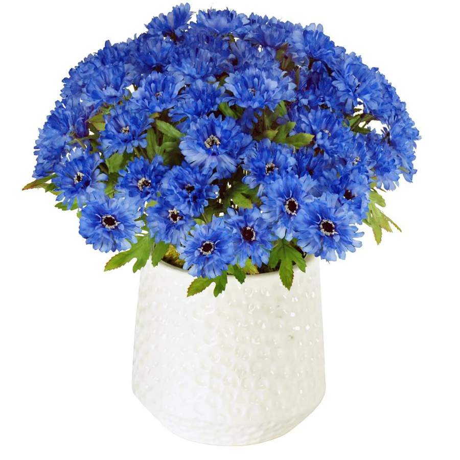 

blue cornflower square rhinestone needlework home decor 3d beaded embroidery floral view diy diamond painting cross stitch full