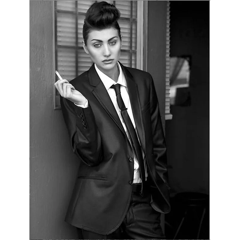 CUSTOM-Black-office-uniform-designs-women-business-suits-2-piece-blazer-set-two-button-female-trouser