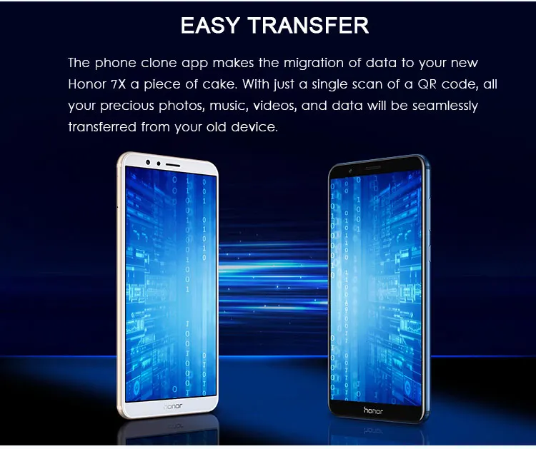 HUAWEI HONOR 7X 4GB RAM 64GB ROM Hisilicon Kirin 659 2.36GHz Octa Core 5.93 Inch LTPS FHD+ Full Screen Dual Camera Android 7.0 4G LTE Smartphone
