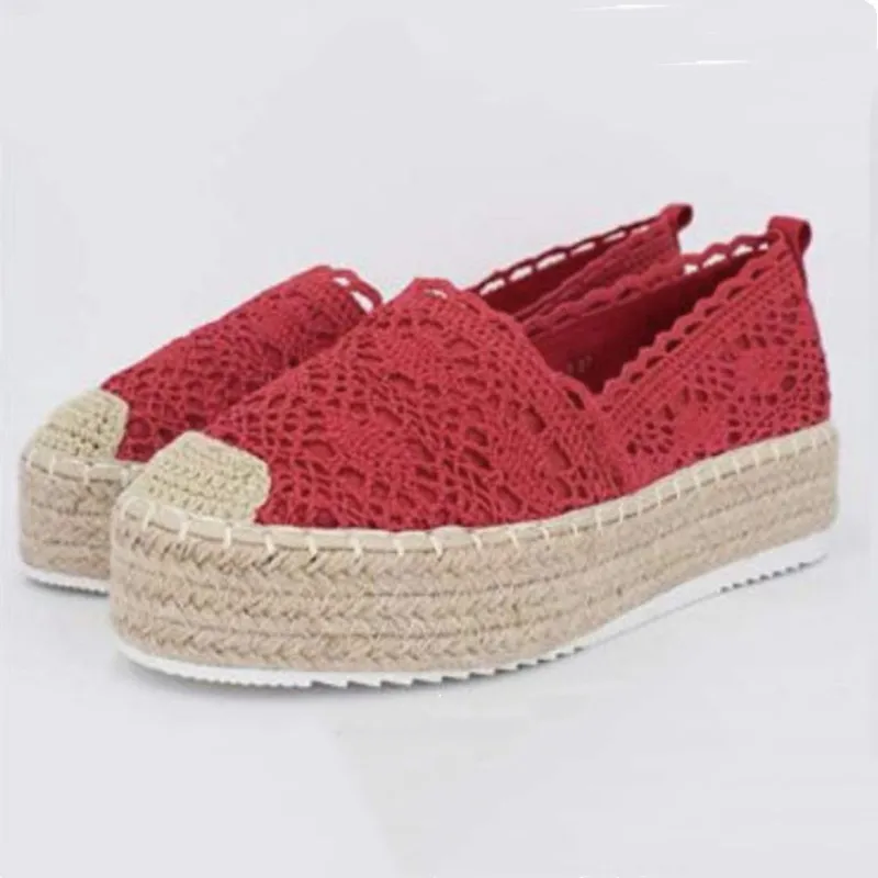 

Wedges Shoes For Women High Heels Sandals Summer Mesh breathable Shoes Chaussures Femme Platform Sandals Plus Size 35-43