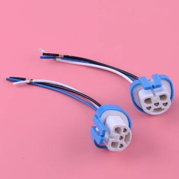 

beler 2pcs Car Auto 9007 9004 Headlight Wiring Adapter Harness Connector Pigtail Female Plug Bulb Socket