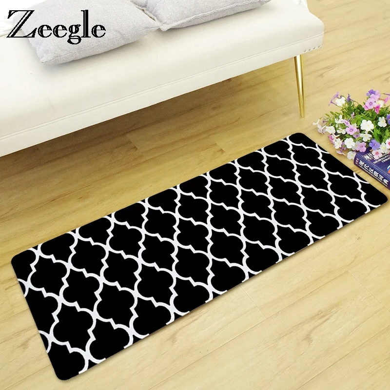 

Zeegle Kitchen Carpets Bedroom Mats Anti-slip Bathroom Rugs Balcony Table Chair Floor Mats Long Kitchen Rugs Living Room Carpets