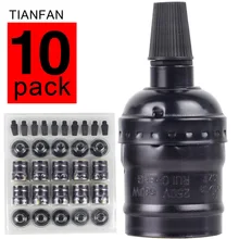 10 шт./лот держатель лампы серый цвет с красноватым отливом Алюминий основание корпуса Винтаж Edison E26/E27 винт лампы кулон патрон для лампы потолочный светильник