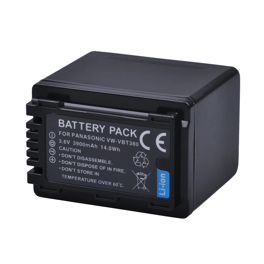 Skup 1Pc 3900mAh VW VBT380 VBT380 VW VBT190 VBT190 bateria do baterii Panasonic HC V110, HC V130, HC V160, HC V180, HC V201, HC V250, HC V260