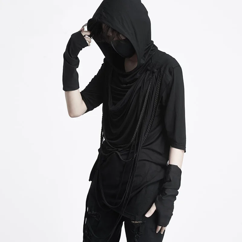 Футболка с капюшоном для ночного клуба и певицы|swag clothing|hooded t shirtt shirt |