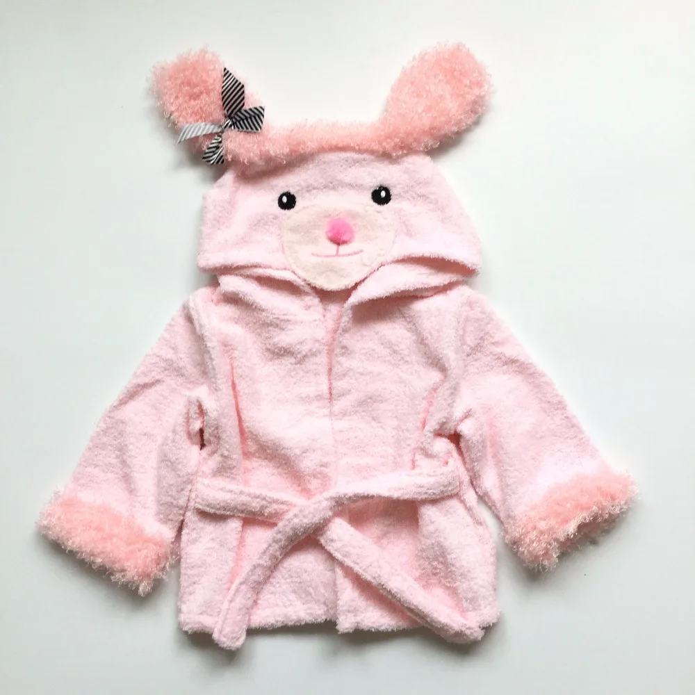 2016 Children's Bathrobes Cartoon Rabbit Lion Kids Bath robe Sleep Wear