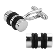 Men’s shirts Cufflinks high-quality copper material Black rope cylinder Cufflinks 2 pairs of packaging for sale