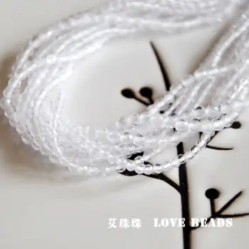 

natural clear quartz faceted cut 2mm 3mm 15"/38cm seed beads bracelet necklace earrings jewelry making
