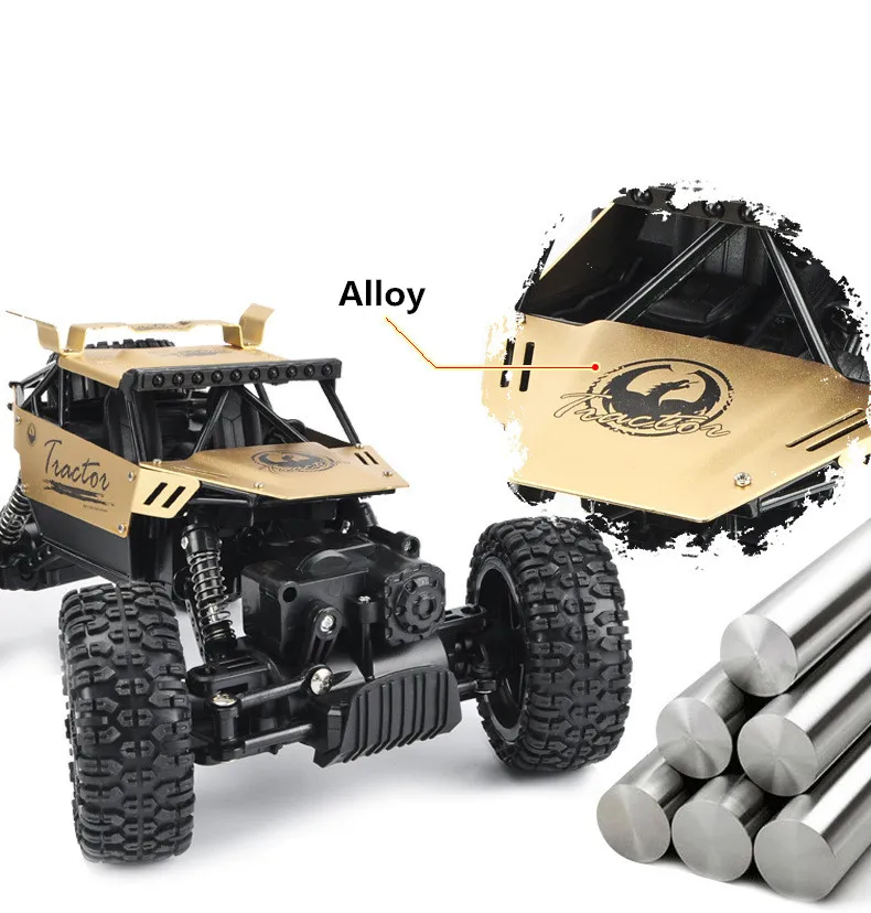 RC автомобиль 1/18 4WD 4x4 вождение автомобиля двойной привод двигателей Bigfoot автомобиль сплав дистанционного управления модель автомобиля внедорожный автомобиль игрушка