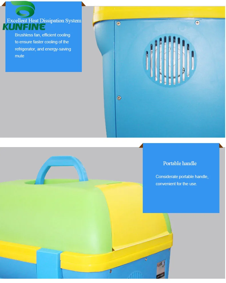 KUNFINE DC 12V24V 110-240V AC Car Refrigerator Multi-Function Fridge Compressor Vehicel Protable Refrigerator Freezer Cooler PN-18-1 (10)