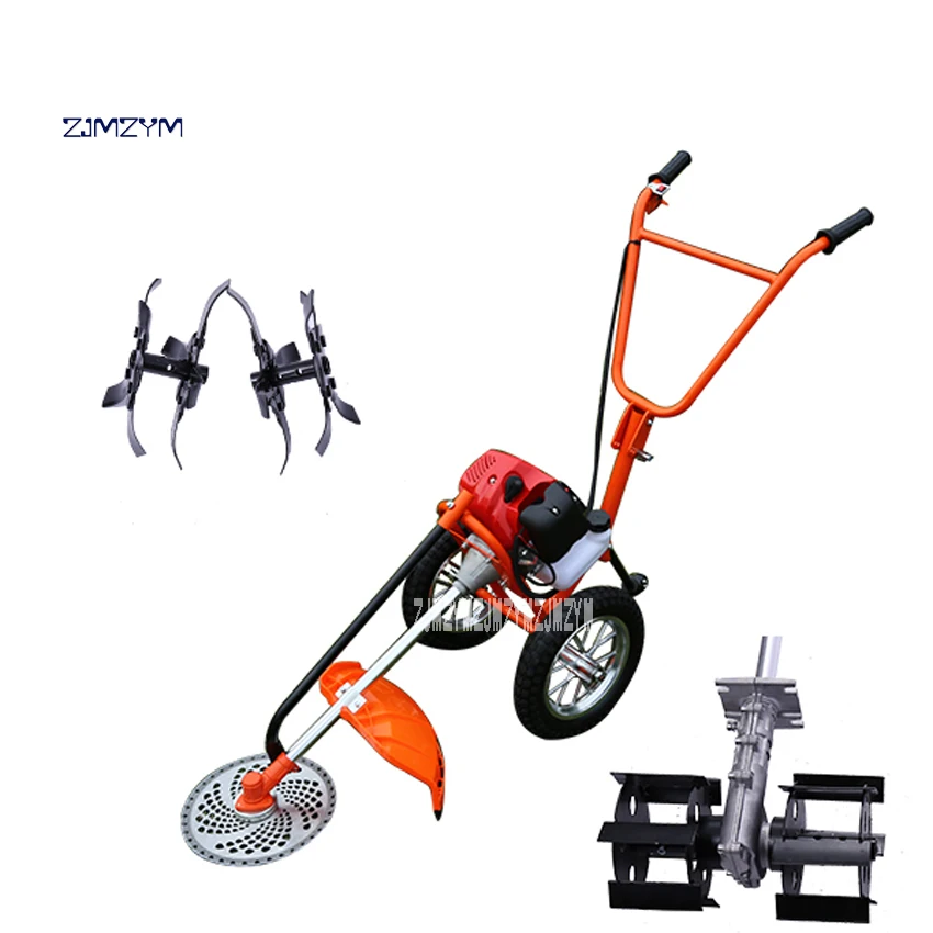 

New Arrival Hand-push Lawn Mower Multi-function Loosener Weeder Four-stroke 140FA Agricultural Orchard Mower 1.0KW 6500r/m 0.65L