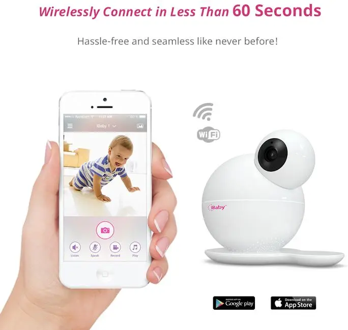 iBaby M6T HD Wi-Fi Digital Baby Video Camera Monitor with Temperature and Humidi