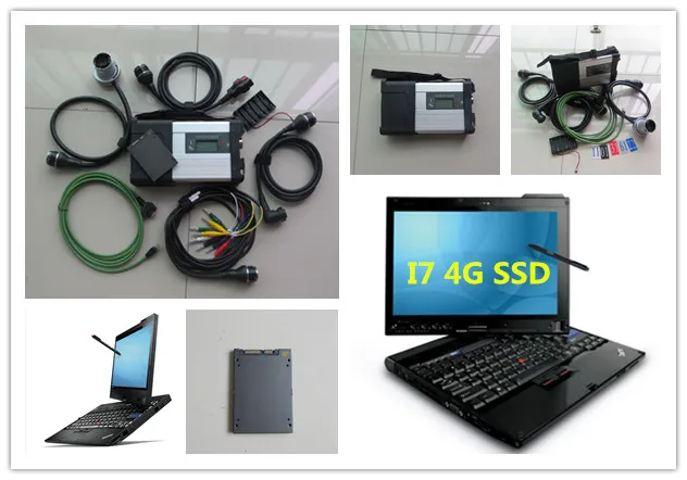 

star diagnose c5 with SSD newest software laptop x201t ( I7 4G) full set for 12v 24v ready to use super speed wifi support