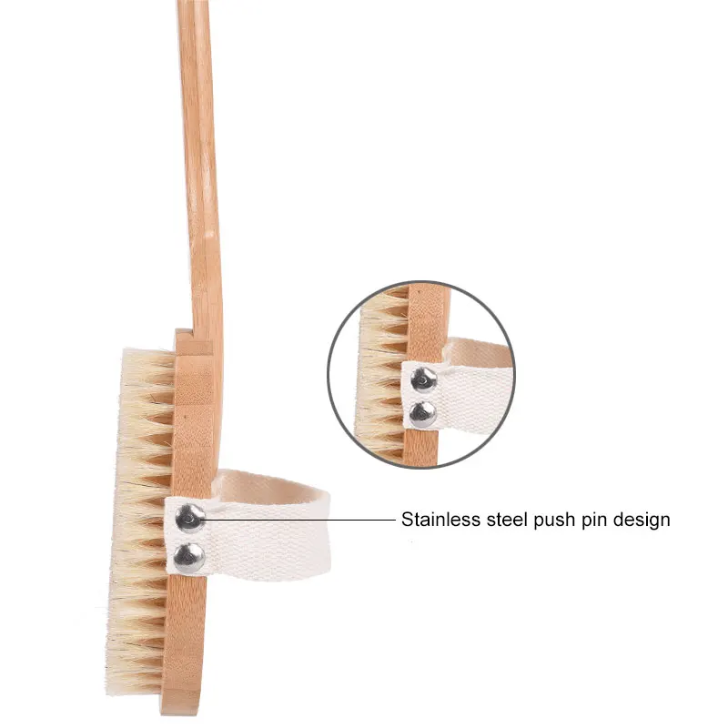 Новая натуральная щетка для ванны из натуральной щетины Супер длинная деревянная ручка щетинки мягкие волосы тереть обратно душ массажная ванна щетка