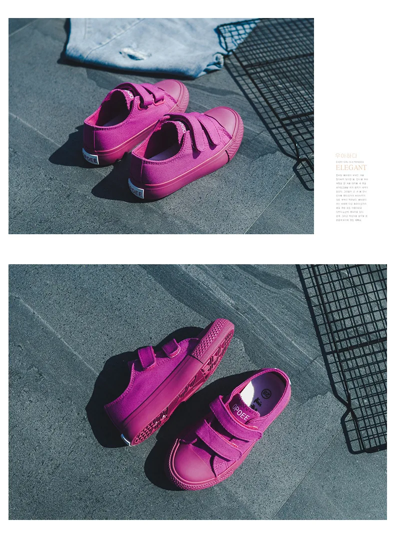 2020 New Students Canvas Shoes Breathable Boys Girls Fashion Shoes Candy Color Sneakers size 20-38 OP5001