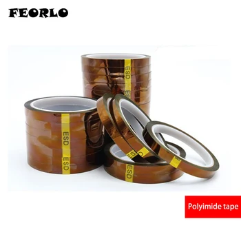 

FEORLO 2pcs/lot 30/35/40mm x 30 m Temperature Heat BGA Tape Thermal Insulation Tape Polyimide Adhesive Tape ESD Tape