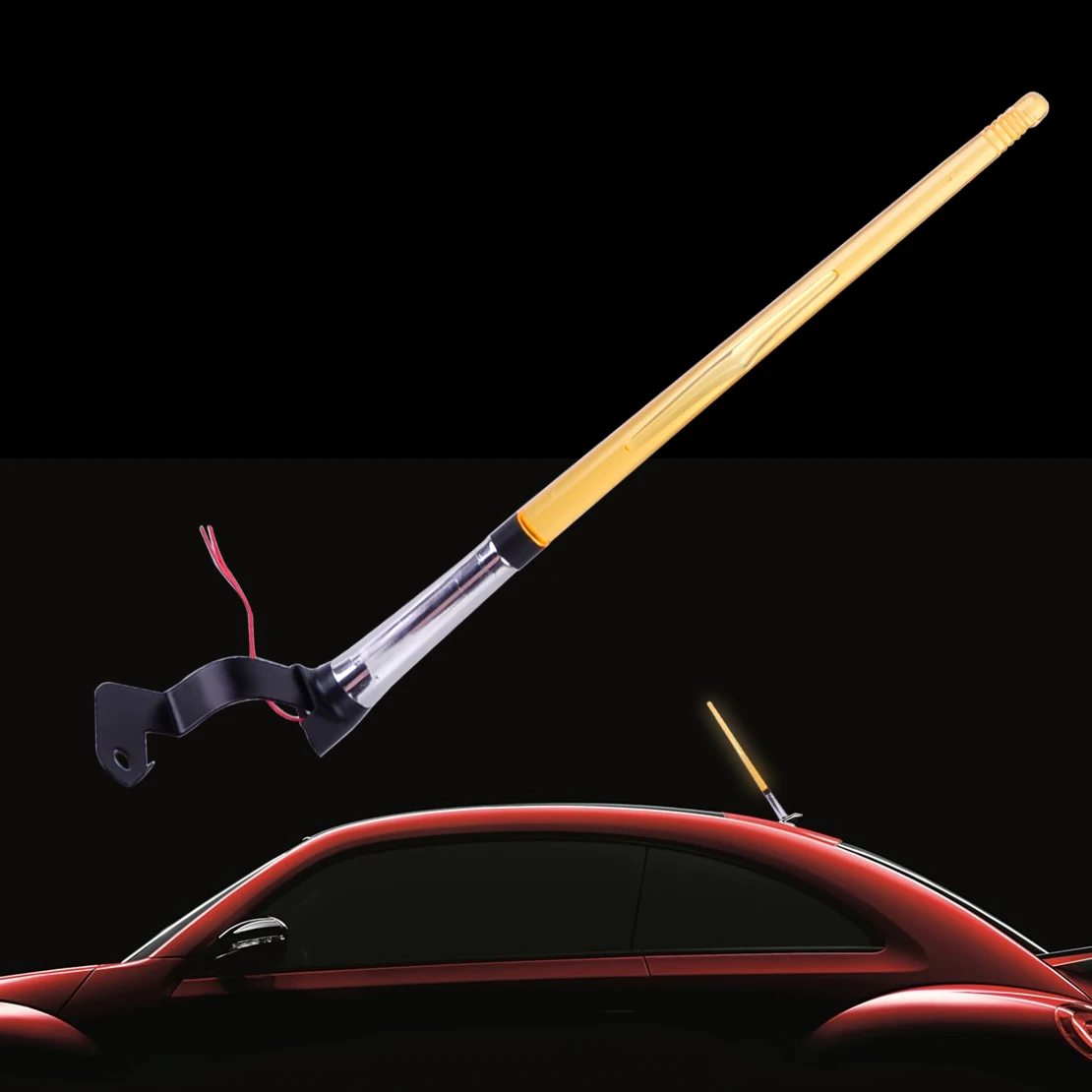 

Universal Car External Light Antenna Flag Pole LED Light Signal AM FM Aerial Antenna Decoration 12V for Auto Car Vehicle