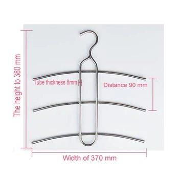 

QQJJMulti-layer hanger hook fish bone type stainless steel home clothing storage rack wardrobe laundry rack clothes towel rack