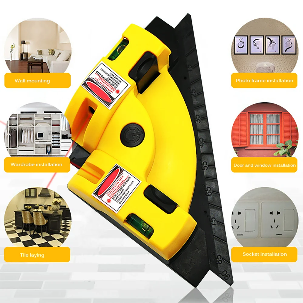 

Vertical Horizontal Laser Level Line Projection Right Angle 90 Degree Alignment Layout Tool Measuring Tools