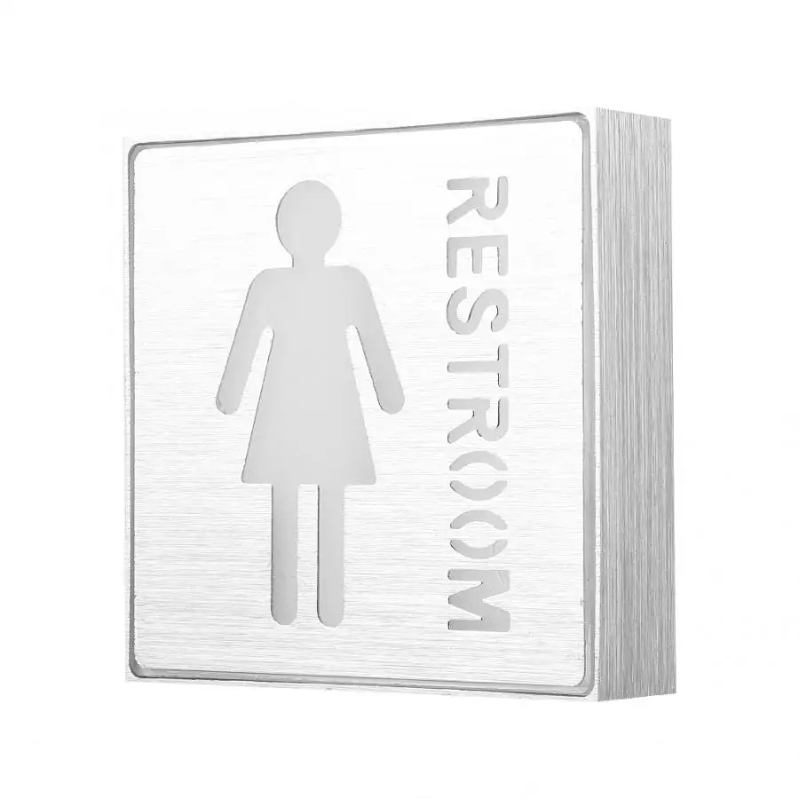

New Aluminum Indicator Light Safety Instructions Sign Label Lady Toilet Restroom 85-265V For Mall & Home and The Public