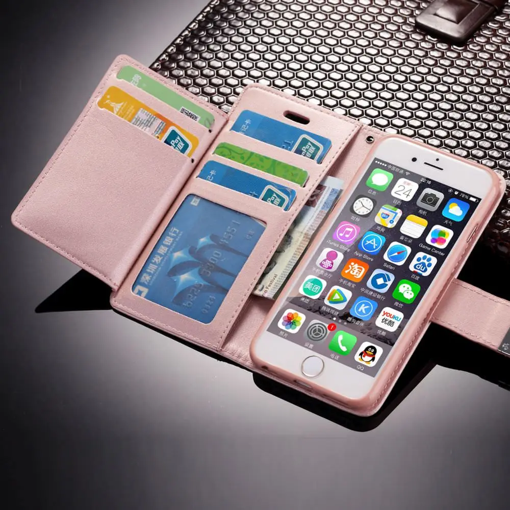 

LLZ.COQUE Premium Flip Wallet Case For iPhone 7 Plus 8 6S 6 5 5S SE Shockproof Leather Phone Cover For iPhone 11 pro X Xr Xs Max