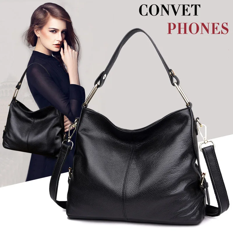 

Guarantee Natural Cow Leather Women bag Shoulder bags For Women/ Luxury Genuine Leather Women's Messenger Bag Casual Tote 2018