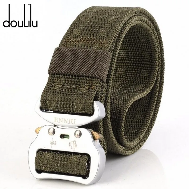 

Aluminum Buckle Quick Release Buckle Tactical Men's Belt Army Fans Multifunction Belts Nylon Outdoor Sports Training Strap 3.8cm