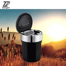 ZD 1X Автомобильный светодиодный пепельница многофункциональный с компасом для Ford focus fiesta Защитные чехлы для сидений, сшитые специально для Toyota corolla chr yaris идеально подходит для Suzuki swift/Suzuki sx4 аксессуары