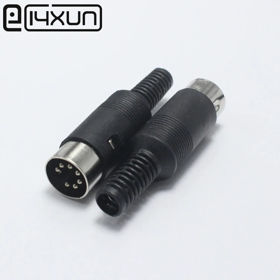 

EClyxun 1pcs/lot 7 Pin DIN Male Plug Connector DIY Keyboard Mouse Cable Adapter 7 PIN DIN Wire Connector
