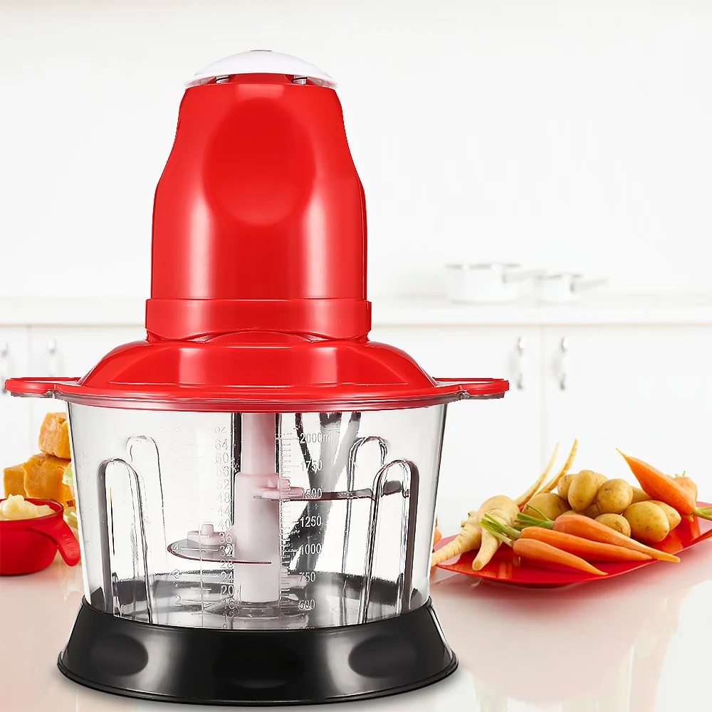 

Multifunctional Household Electric Food Meat Grinder Processor Stainless Steel Meat Cutter Kitchen Blender Chopper 2L Powerful