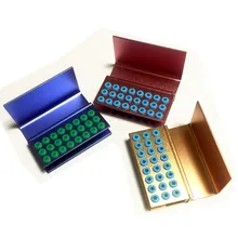 3 шт. 24 зубные отверстия боры блок держатель дезинфекция и автоклав боры держатель алюминий