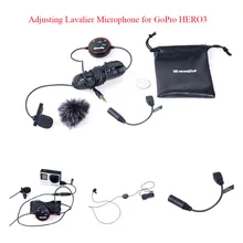 CVM-V03GP регулируемый микрофон лавалье CoMica dB пристегивающийся круглый конденсаторный микрофон для GoPro HERO3/HERO4 с ветер муфта