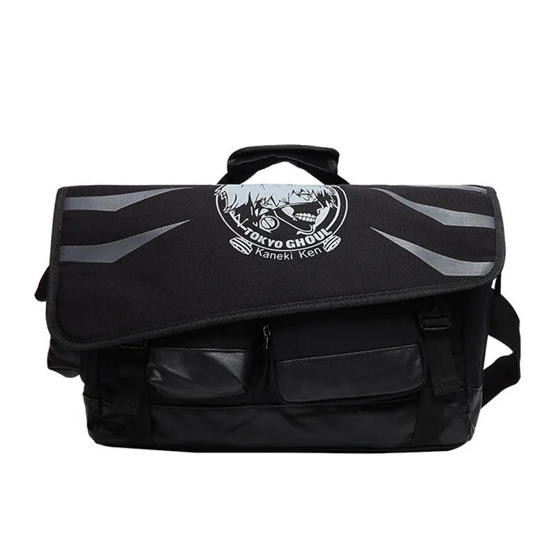 

Men Boys Women Girls Cartoon Tokyo Ghoul Kaneki Ken Printed Hand Bag School Book Bag Cross Body Messenger Bag Canvas Black