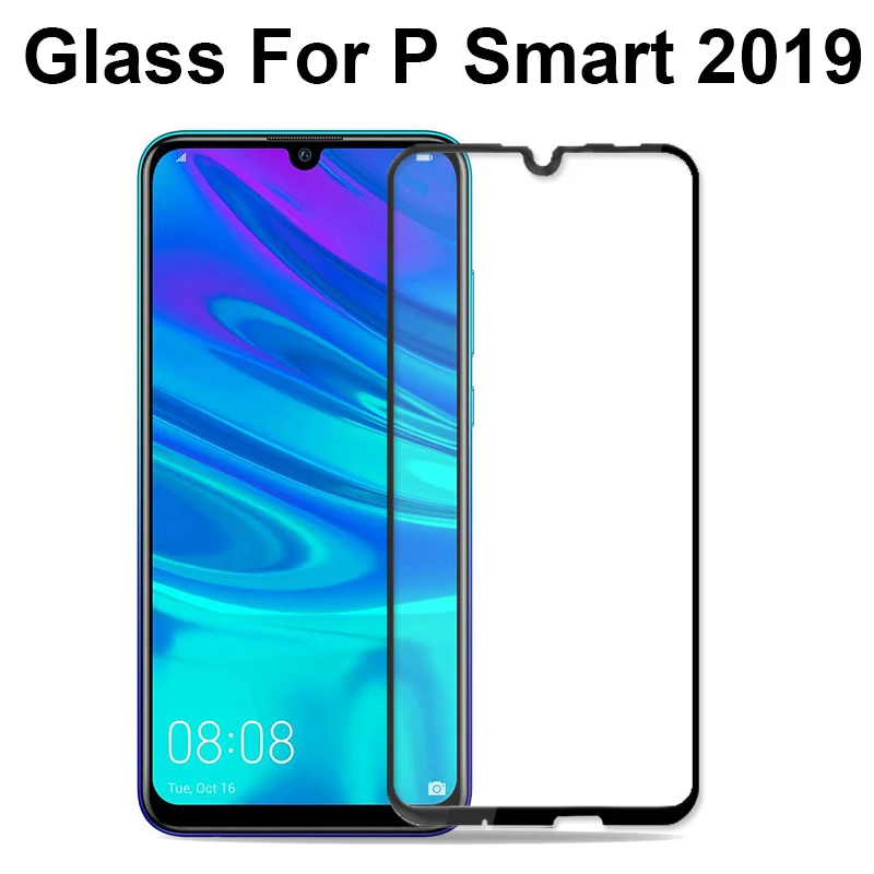 Защитное стекло для Huawei P smart plus 2019 полное покрытие закаленное | Мобильные