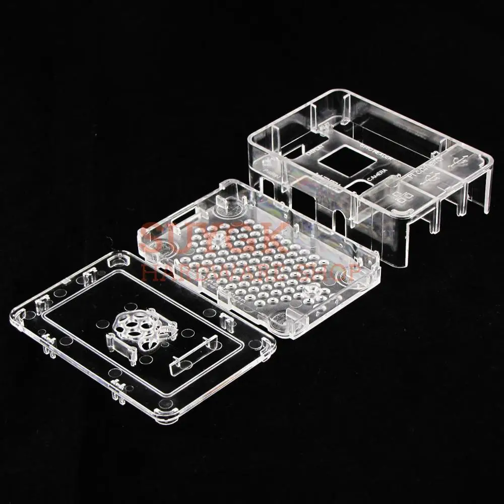 Прозрачная оригинальная официальная коробка для Raspberry Pi 3 Model B + plus АБС пластик