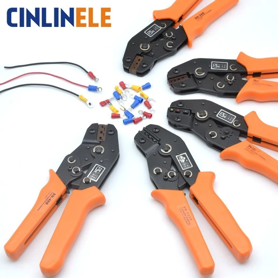 

Free Shipping Crimping Tool Wiring Crimp Pliers Bare Insulation Ratchet Terminals SN-28B SN-48B SN-02C SN-2 SN-0325 SN-02WF2C