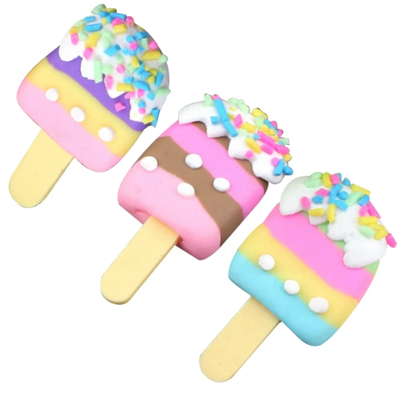 

35*20mm High Quality 3 colors Kawaii Spiral Ice cream Polymer Clay Flatback For DIY Phone Decoration