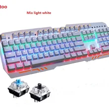 Metoo ZERO Z11 механической клавиатуры и мыши 104 ключей синий переключатель светодиодная клавиатура для геймеров Anti-Ghosting для Планшет настольный компьютер