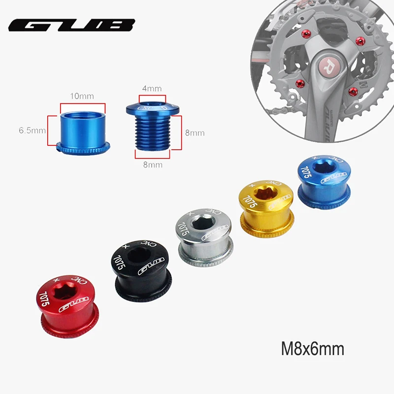 5pcs MTB Road Bike Crank Arm Bolt Disc Extended Screw, CNC