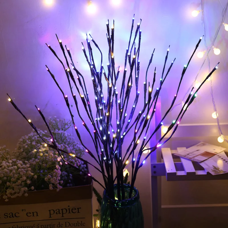75 см год светодиодный светильник "Ветка ивы" Цветочные Огни 20 луковиц вечерние украшения для сада и рождества для дома Рождество День рождения натальные подарки