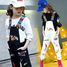 Штаны с поясом для девочек, весенне-осенний фестиваль модные детские брюки и детская одежда для мальчиков